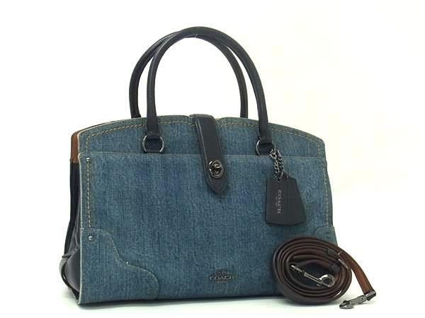 COACH ショルダーバッグ コーチ ネイビー ブルー ハンドバッグ 楽天市場】【バッグ】COACH コーチ レザー デニム ハンドバッグ