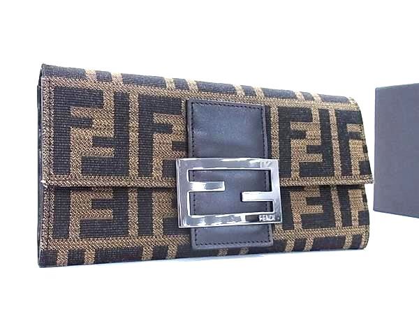 FENDI フェンディ 二つ折り財布 ズッカ レザー キャンバス 楽天市場】【財布】FENDI フェンディ ズッカ柄 2つ折長財布 二つ折り長