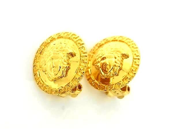 GIANNI VERSACE ジャンニ ヴェルサーチェ イヤリング メデューサ ゴールド メタル レディース 美品【本物保証】【中古】|3R boutique