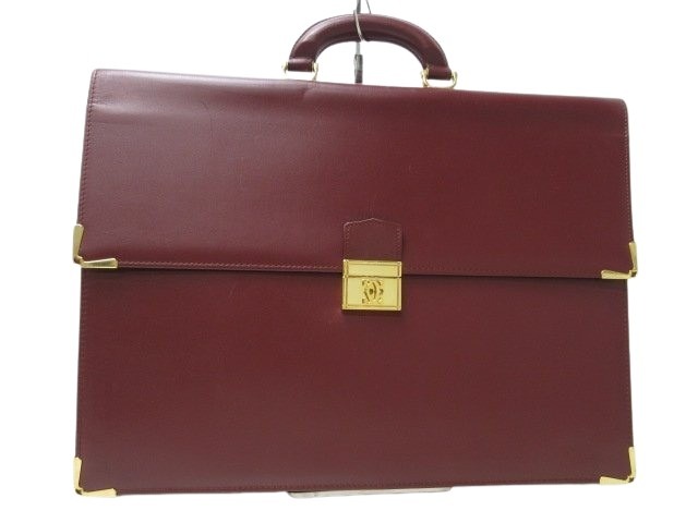 Cartier カルティエ A4 ブリーフケース ビジネスバッグ ゴールド金具 楽天市場】【バッグ】Cartier カルティエ ブリーフケース