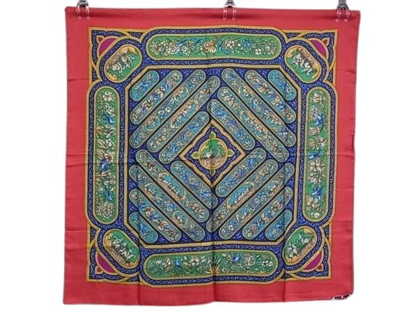 HERMES エルメス スカーフ カレ90 マルチカラー シルク100％ レディース QALAMDAN カラムダン 美品【本物保証】【中古】｜3R boutique