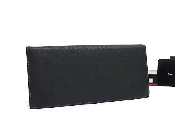 BALENCIAGA バレンシアガ 長財布 BBロゴ ブラック系 レザー メンズ 二つ折り 超美品【本物保証】【中古】