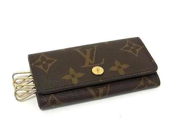 LOUIS VUITTON ヴィトン キーケース ミュルティクレ4 M69517 ブラウン モノグラム ユニセックス 4連 美品【本物保証】【中古】｜3R boutique