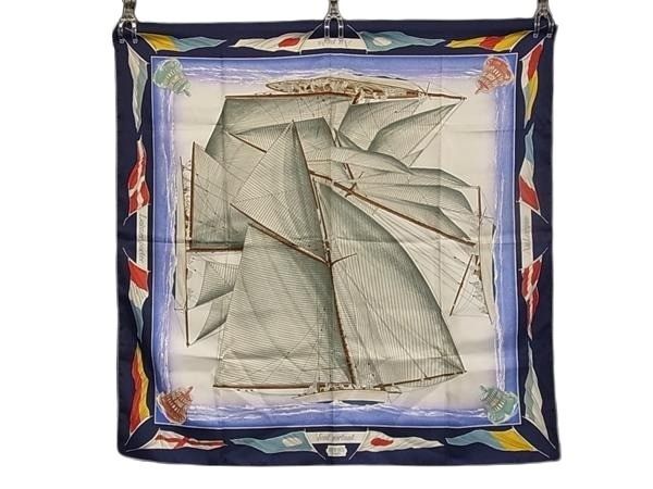 HERMES エルメス スカーフ カレ90 マルチカラー シルク100% レディース Laisser porter 美品【本物保証】【中古】