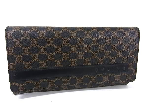 楽天市場】【財布】CELINE セリーヌ マカダム柄 2つ折長財布 二つ折り