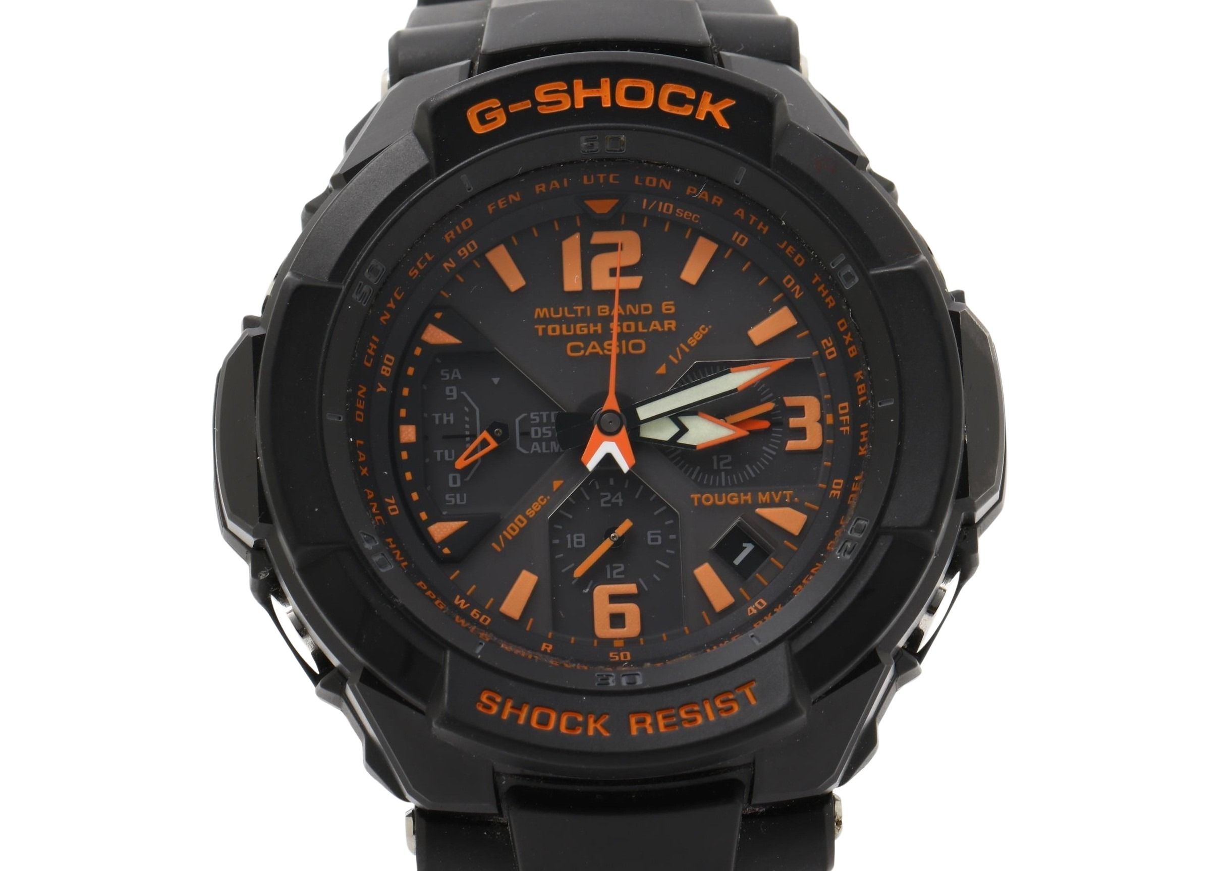 CASIO カシオ 時計 GSHOCK MASTER OF G AIR GRAVITYMASTER GW3000B1AJF ブラック 樹脂/ステンレススチール メンズ アナログ 美品【本物保証】【中古】
