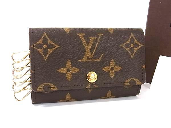 LOUIS VUITTON ルイヴィトン キーケース モノグラム ミュルティクレ6 M62630 ブラウン モノグラム ユニセックス 6連 超美品【本物保証】【中古】