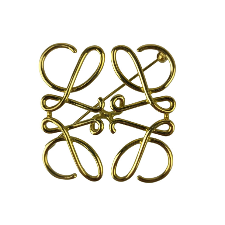 LOEWE ロエベ ブローチ ANAGRAM BROOCH アナグラム ブローチ ゴールド系 メタル ユニセックス 美品【本物保証】【中古】｜3R boutique