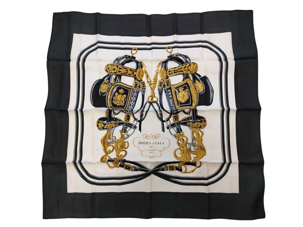 エルメススカーフ カレ90/柄名: ブリッド・ドゥ・ガラ・ア・ポワ 楽天市場】【新品同様】HERMES エルメス カレ90 BRIDES de GALA
