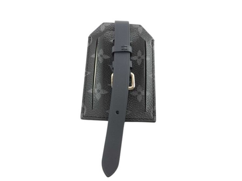 LOUIS VUITTON ルイヴィトン ネームタグ ポルトアドレス ブラック系 モノグラム エクリプス メンズ 美品【本物保証】【中古】｜3R boutique