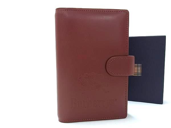 Burberrys バーバリーズ システムノート ブラウン レザー ユニセックス ノバチェック 新古未使用展示品【本物保証】【中古】