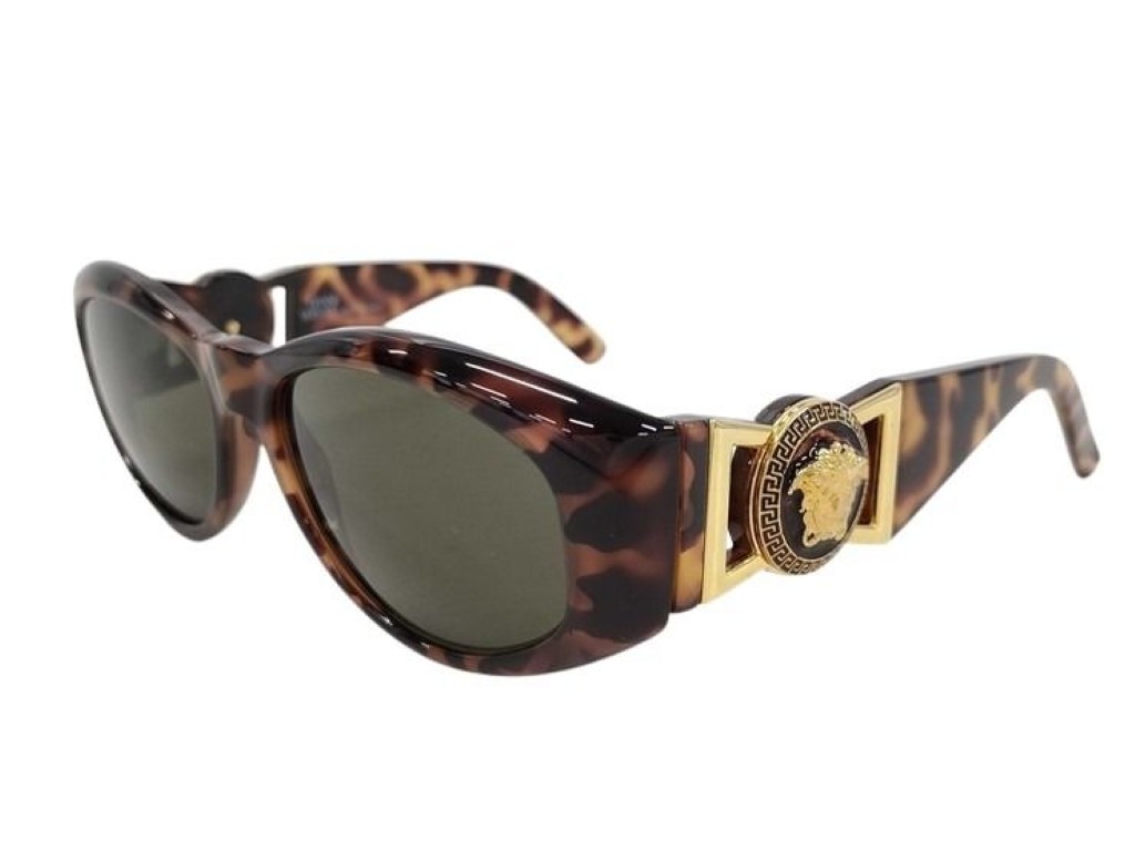 GIANNI VERSACE ヴェルサーチェ サングラス メデューサ MOD424/M ブラウン系 プラスチック 美品【本物保証】【中古】