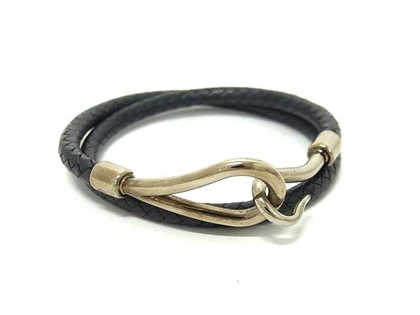 エルメス ジャンボ チョーカー 編込み 2連ブレスレット シルバー 黒 レザー 楽天市場】【ジュエリー】HERMES エルメス ジャンボチョーカー