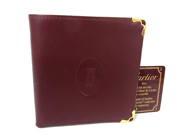 カルティエ財布 Cartier カルティエ 長財布 シボ革 シュリンクレザー サドル