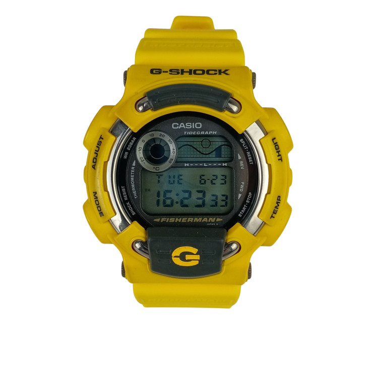 CASIO カシオ 腕時計 G-SHOCK フィッシャーマン DW-8600YJ-9T イエロー系 樹脂 チタン メンズ 美品【本物保証】【中古】｜3R boutique
