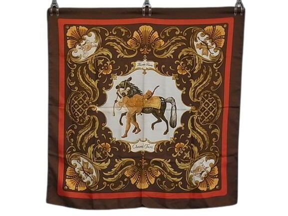 楽天市場】HERMES エルメス カレ90 大判スカーフ 「QALAMDAN