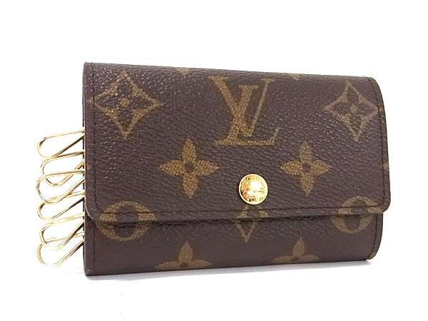 LOUIS VUITTON ルイヴィトン キーケース ミュルティクレ6 M62630 ブラウン モノグラム ユニセックス 6連 美品【本物保証】【中古】
