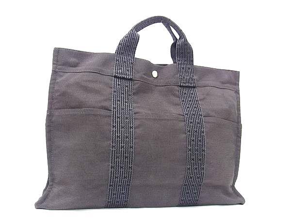 HERMES エルメス トートバッグ エールライン トートMM - グレー シルバー金具 キャンバス ユニセックス シルバー金具 美品【本物保証】【中古】｜3R boutique