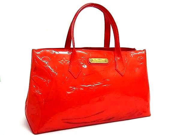 正規品　ルイ・ヴィトン レッドエナメルトートバッグ　ウィルシャー値下げ！限定価格 正規品 ルイ・ヴィトン レッドエナメルトートバッグ ウィル