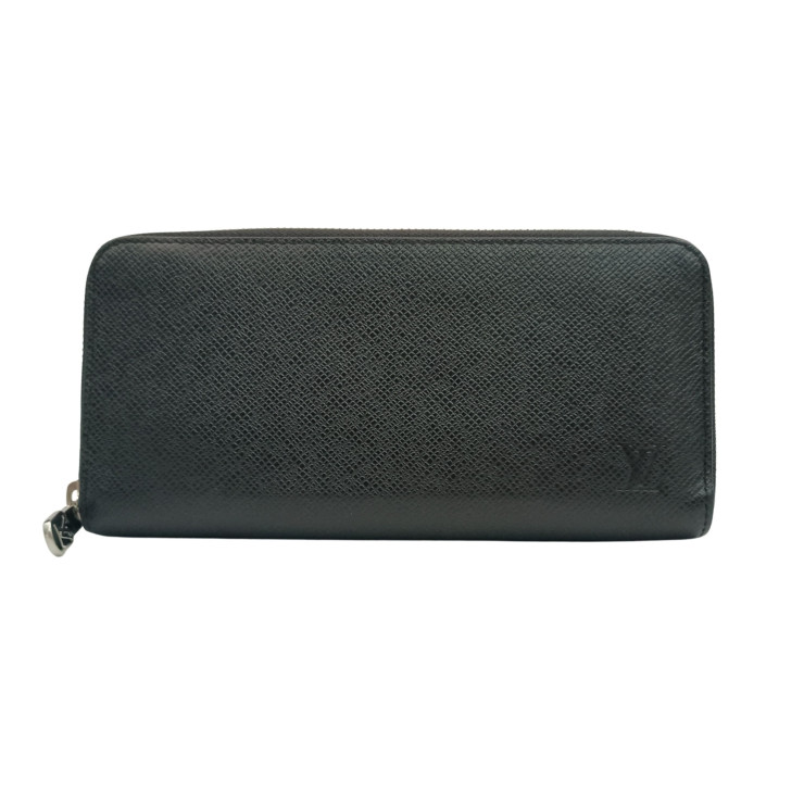 LOUIS VUITTON 長財布 ジッピー ウォレット ホリゾンタル M31071 ノワール（ブラック）系 タイガ メンズ ラウンドファスナー シルバー金具 美品【本物保証】【中古】
