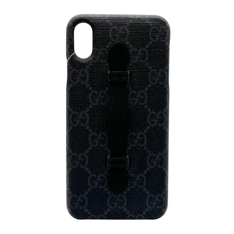 GUCCI グッチ スマートフォンケース GGスプリーム 592945 ブラック PVC ユニセックス IPhoneXS/MAX用 美品【本物保証】【中古】