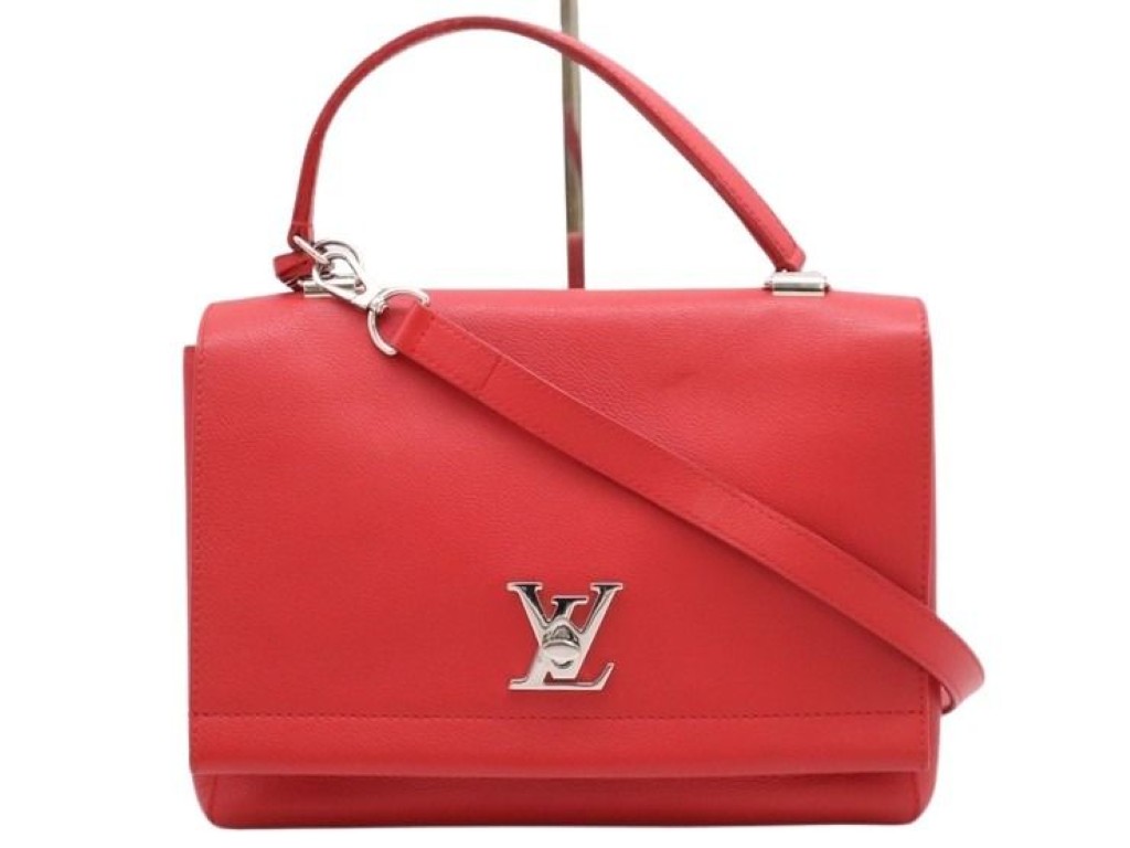 LOUIS VUITTON ルイヴィトン ハンドバッグ ロックミー2 M50363 ルビー ( レッド系) レザー レディース 2WAY ショルダーバッグ シルバー金具 美品【本物保証】【中古】 67,843円