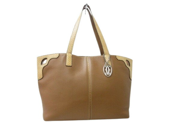 カルティエ Cartier マルチェロ ハンドバッグ　購入　美品✨　廃盤 Cartier カルティエ マルチェロ パイソン型押し ショルダー