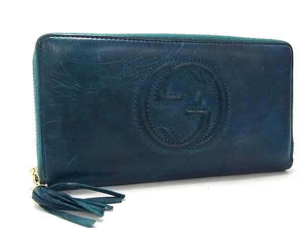 美品✨グッチ 長財布 インターロッキング GG ターコイズブルー レザー GUCCI（財布）のフリマアイテム一覧