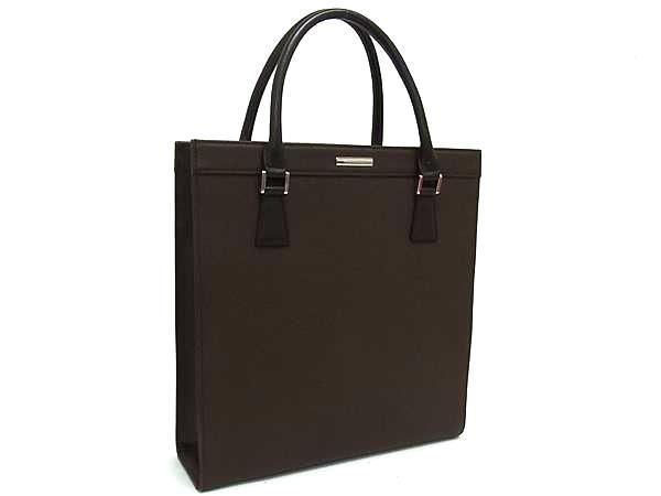 BURBERRY バーバリー ハンドバッグ トートバッグ ブラウン系 レザー レディース シルバー金具 美品【本物保証】【中古】