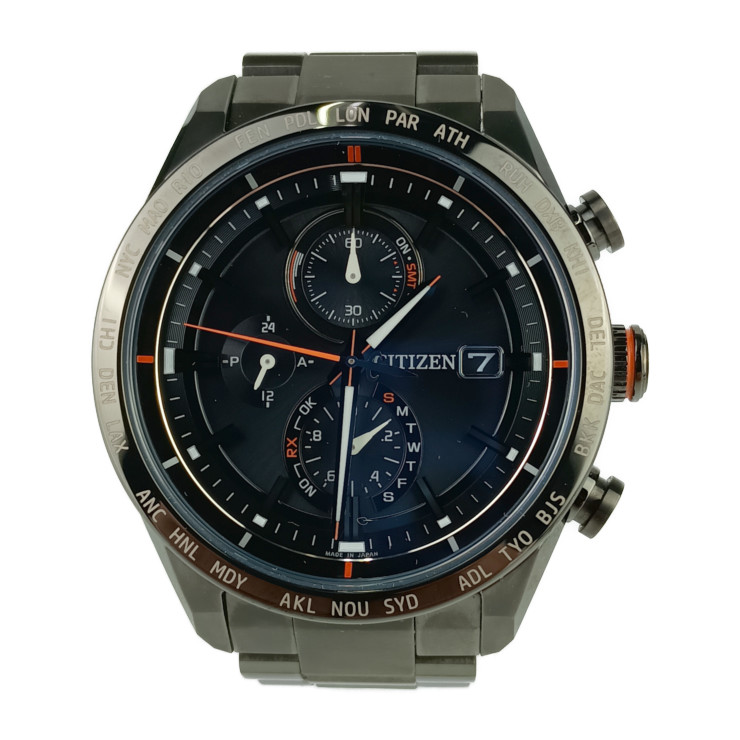 【るーと様】シチズン アテッサ H110 電波ソーラー エコドライブ　チタン製 ATTESA（CITIZEN） シチズン アテッサ エコドライブ ソーラー