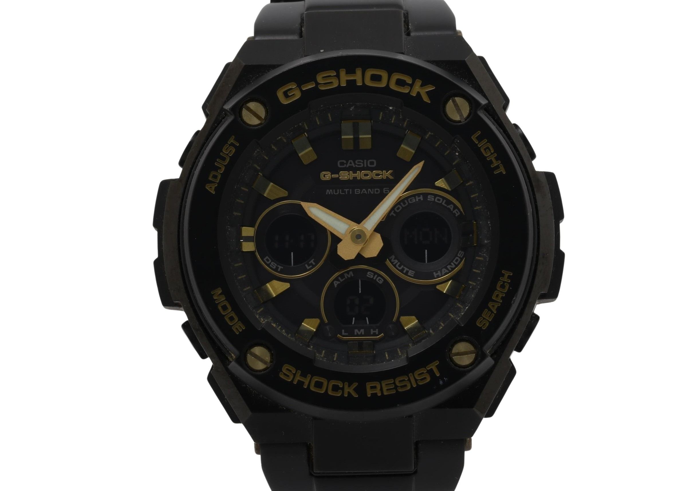 CASIO カシオ 時計 GSHOCK GSTEEL GSTW300BD1AJF ブラック ステンレススチール メンズ アナデジ【本物保証】【中古】｜3R boutique