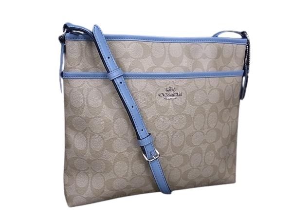 楽天市場】コーチ COACH バッグ ブルーグレーxブラック レザーx金属