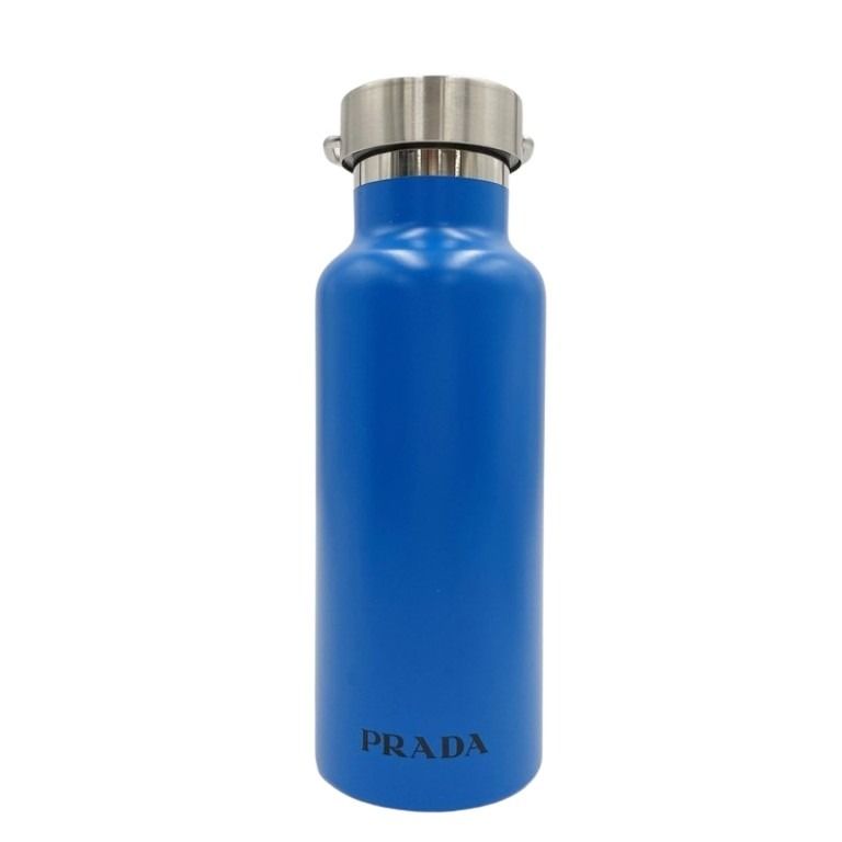 PRADA プラダ 水筒 ステンレス製携帯用魔法瓶 2UH004 ブルー シルバー系 ステンレス ユニセックス ウォーターボトル 美品【本物保証】【中古】｜3R boutique