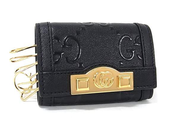 GUCCI グッチ キーケース GGマーモント 676153 ブラック レザー ユニセックス 6連 ゴールド金具 美品【本物保証】【中古】 21,534円