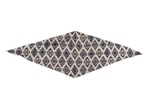 LOUIS VUITTON ルイヴィトン スカーフ - - ネイビー グレー シルク100% レディース 花柄 ひし形 新古未使用展示品【本物保証】【中古】