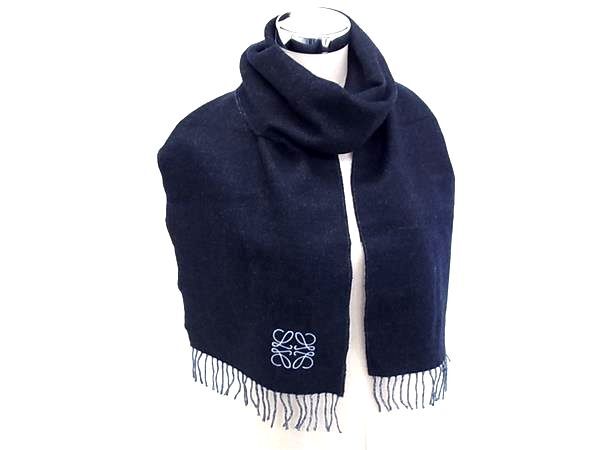 楽天市場】【中古】ロエベ LOEWE アナグラム マフラー リバーシブル