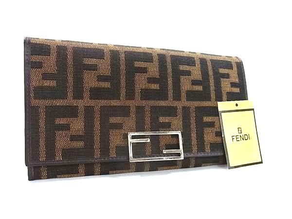 楽天市場】【中古】【財布】FENDI フェンディ ズッカ柄 2つ折 長財布