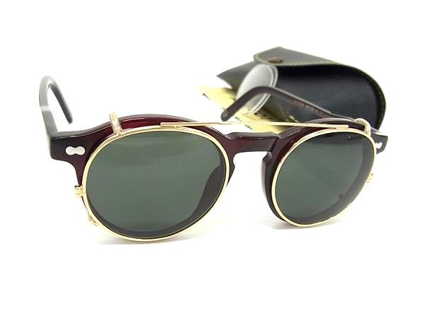 MOSCOT モスコット サングラス MILTZEN バーガンディ クリアグリーン プラスチック ユニセックス 超美品【本物保証】【中古】|3R boutique