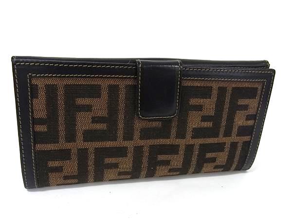 楽天市場】【中古】【財布】FENDI フェンディ ズッカ柄 2つ折 長財布