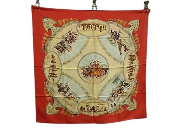 楽天市場】HERMES エルメス カレ90 スカーフ 大判スカーフ CAVALIERS