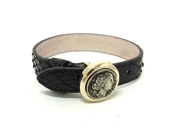 希少 未使用 BVLGARI ブルガリ モネーテ レザー ブレスレット コイン 71819_1.jpg