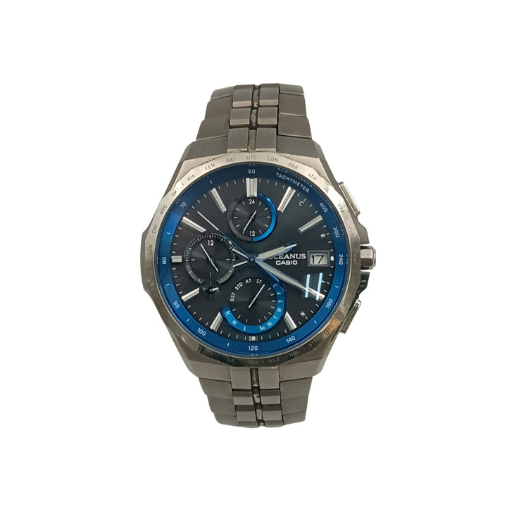 CASIO カシオ 時計 OCEANUS オシアナス Manta S5000 Series OCW-S5000-1AJF ブラック文字盤系 チタン メンズ アナログ 美品【本物保証】【中古】