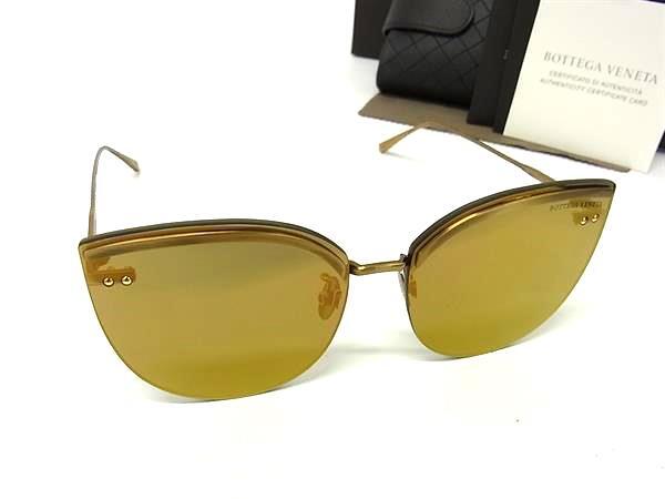 BOTTEGA VENETA ボッテガヴェネタ サングラス BV0205S ゴールド ブロンズ メタル ユニセックス 超美品【本物保証】【中古】