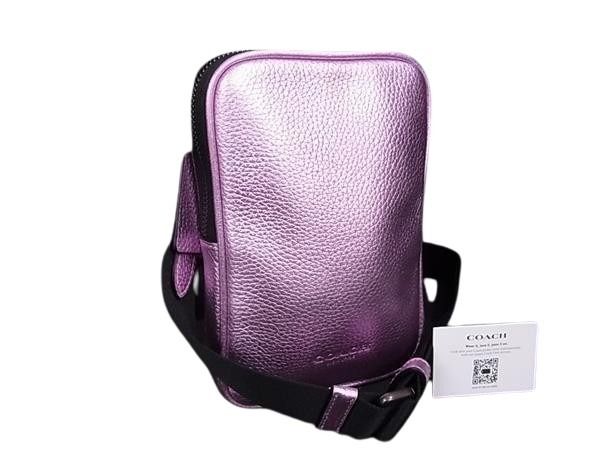 COACH コーチ ショルダーバッグ ADEN エイデン CO917 メタリックピンク系 レザー レディース 新品未使用展示品【本物保証】【中古】｜3R boutique