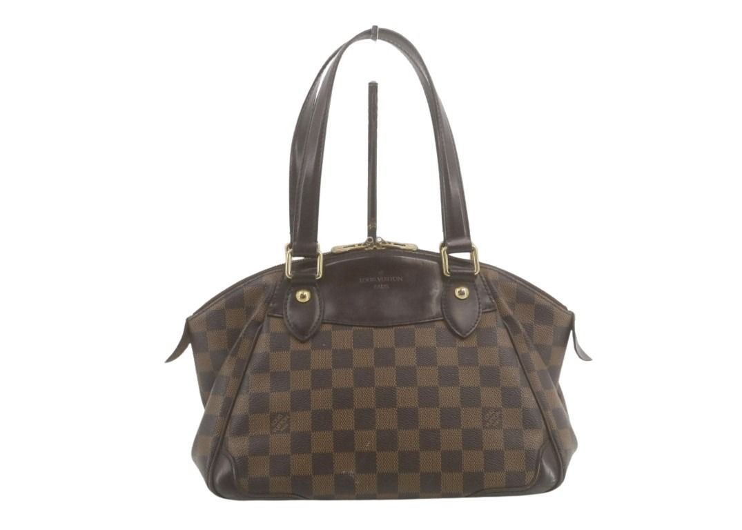 LOUIS VUITTON ルイヴィトン ハンドバッグ ヴェローナPM N41117 エベヌ(ブラウン)系 ダミエ レディース ゴールド金具 美品【本物保証】【中古】|3R boutique