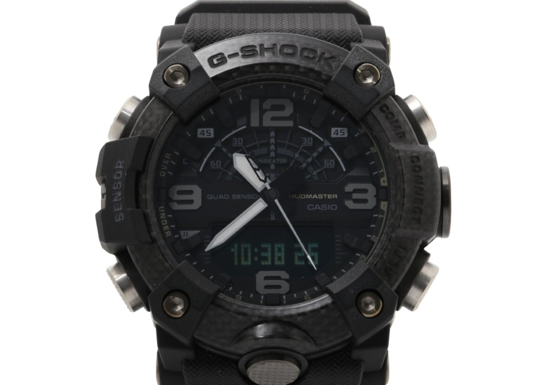 CASIO カシオ 腕時計 GSHOCK MASTER OF G LAND MUDMASTER GGB100XMB1AJF ブラック カーボン ステンレススチール 樹脂 メンズ アナデジ 美品【本物保証】【中古】