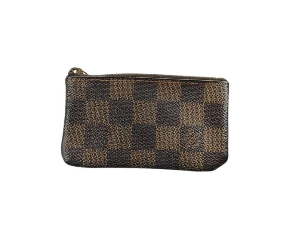 LOUIS VUITTON ルイヴィトン コインケース ポシェットクレ N62658 エベヌ（ブラウン）系 ダミエ ユニセックス ゴールド金具【本物保証】【中古】