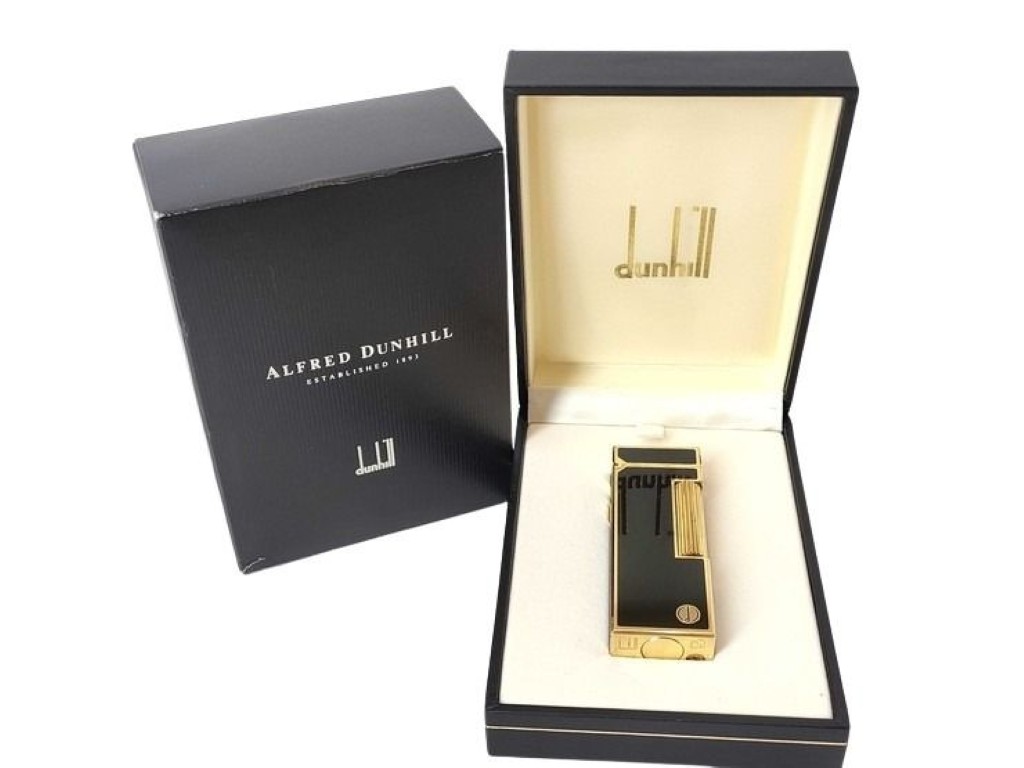 dunhill ダンヒル ローラーガスライター RL2401 ゴールド ブラック系 真鍮 メンズ 美品【本物保証】【中古】 35,133円