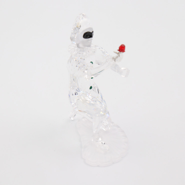 新古未使用展示品 SWAROVSKI スワロフスキー HARLEQUIN ハーレクイン マスカレード インテリア 254044 クリスタルガラス クリア レッド ブラック グリーン 2001年 SCS会員限定品 オブジェ フィギュリン 置物【本物保証】【中古】