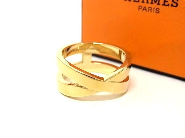 楽天市場】HERMES エルメス リュバン スカーフリング ゴールド 金色 GP